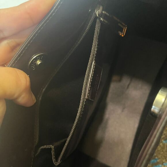 Vintage GUCCI Women's Bamboo Handle Hobo Satin Brown Shoulder Handbag - Picture 8 of 13